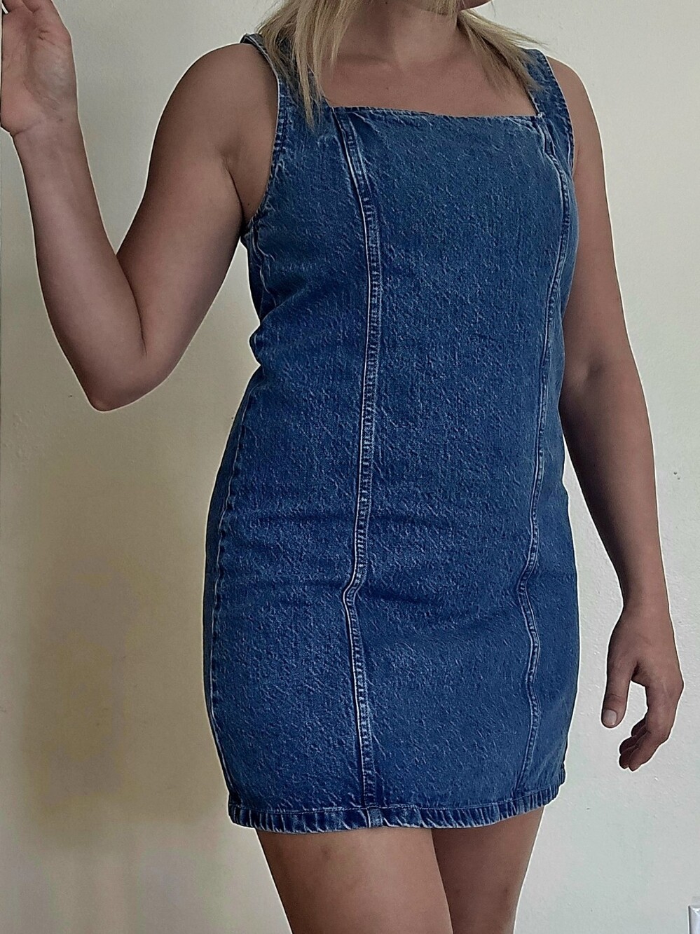 Abercrombie & Fitch Blue Sleeveless Denim Mini Dress